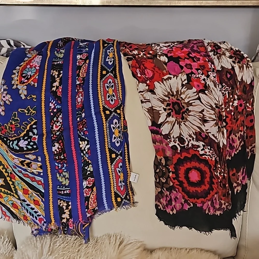 Vera Bradley Semi Sheer Scarves set of 2